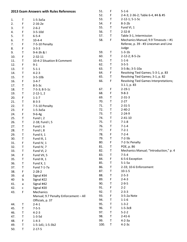 2013 Exam Answers with Rules References-2